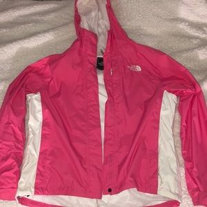 PINK NORTHFACE RAINCOAT